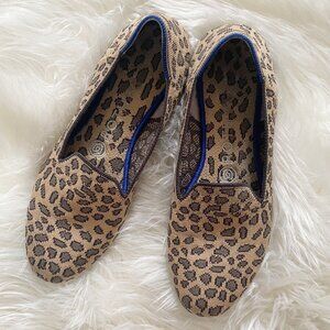 Rothy’s Brown Black Leopard Animal Print Slip On Loafer Flat Shoes